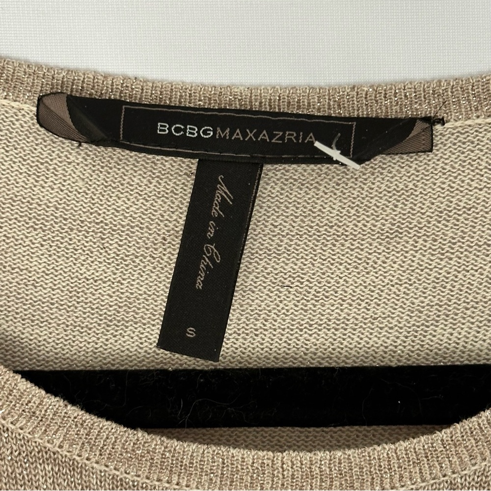 BCBGMaxAzria Taupe Layered Long Sleeve Dress - Picture 2 of 15
